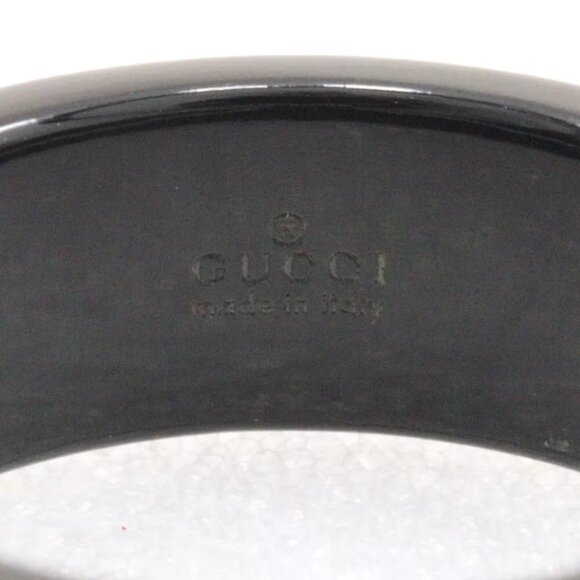 GUCCI Icon thin band Ring black K18 white gold/corundum #7(US Size) 2.2g u... - Picture 5 of 6